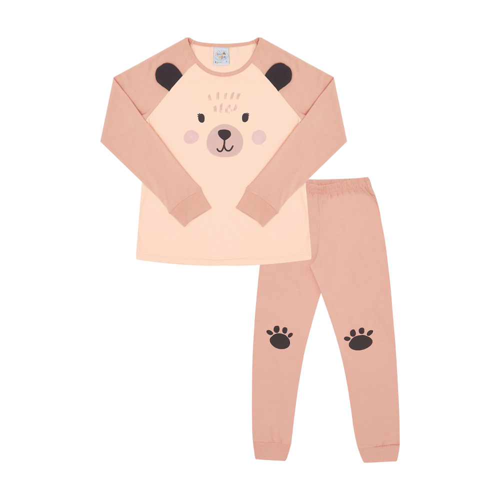 Pijama Primeiros Passos Menina - Rosa Po - 200502-1298