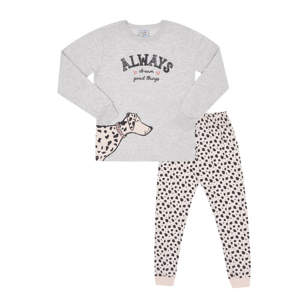 Pijama Infantil Menina - Mescla Banana - 200514-60