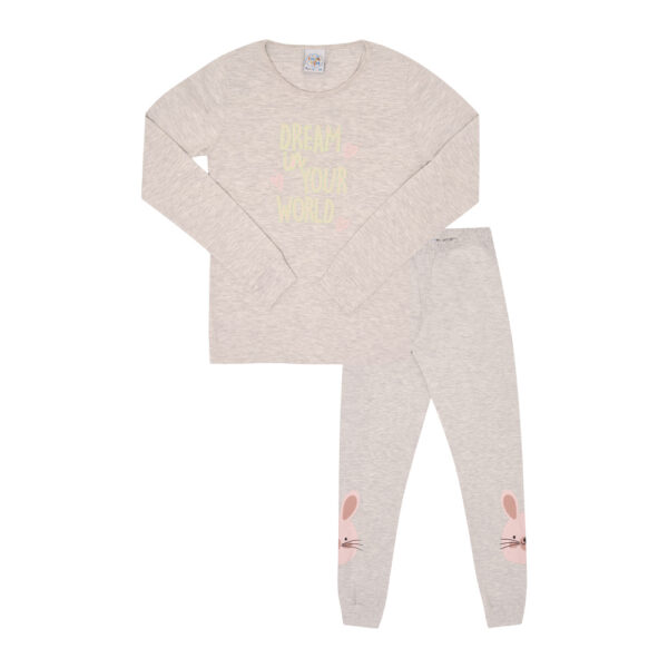 Pijama Juvenil Menina - Mescla Banana - 200520-60