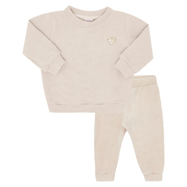 Conjunto Bebê Menina - Creme - 50121-1255