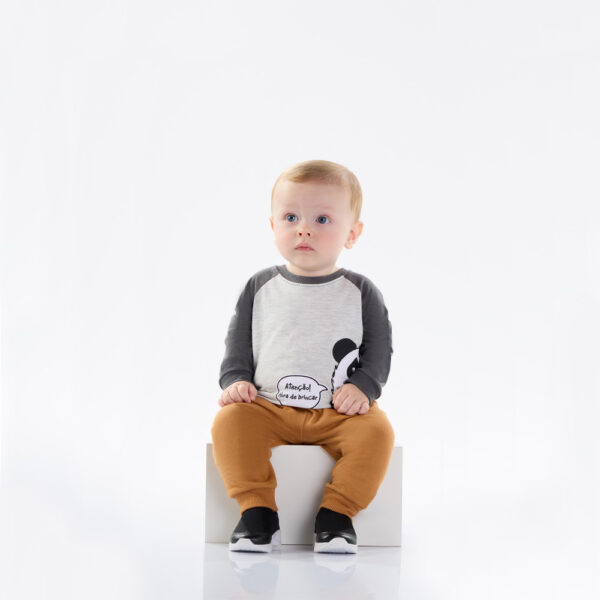 Camiseta Bebê Menino - Mescla Banana - 50154-60