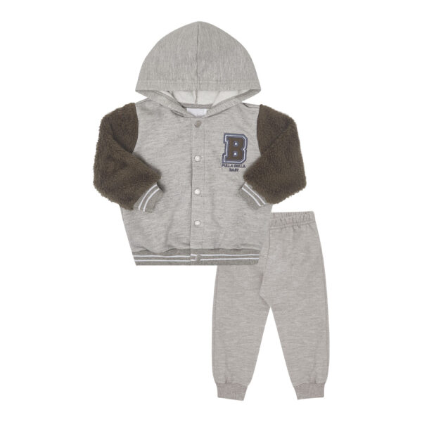 Conjunto Bebê Menino - Mescla Cinza - 50172-567