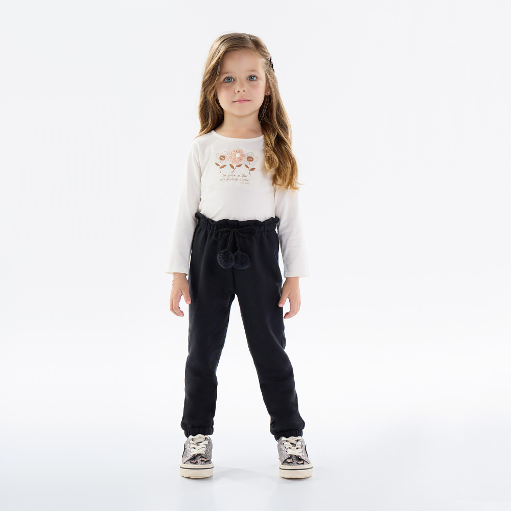 Calca Primeiros Passos Menina - Preto - 50210-51