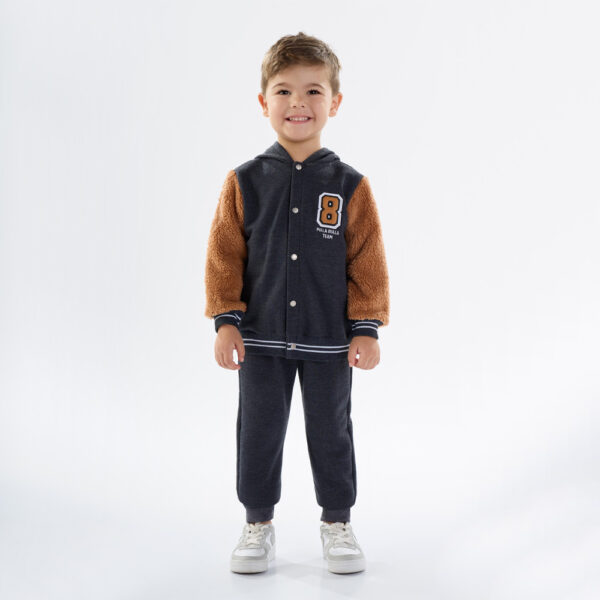 Conjunto Primeiros Passos Menino - Mescla Preto - 50280-876