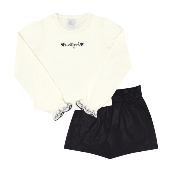 Conjunto Infantil Menina - Off White - 50326-1271