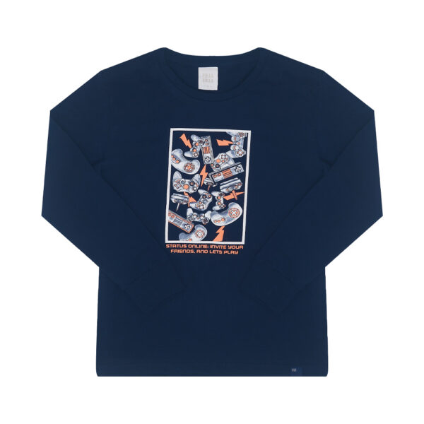 Camiseta Infantil Menino - Marinho - 50350-58