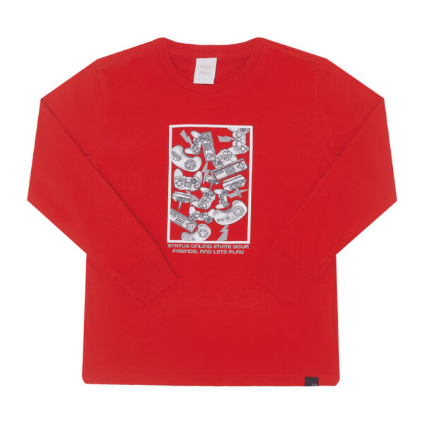 Camiseta Infantil Menino - Vermelho - 50350-65