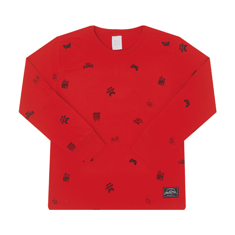 Camiseta Infantil Menino - Vermelho - 50351-65