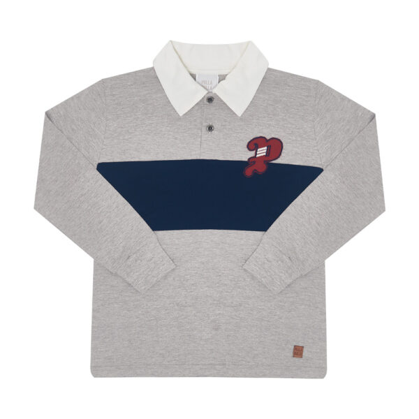 Polo Infantil Menino - Mescla Cinza - 50359-567