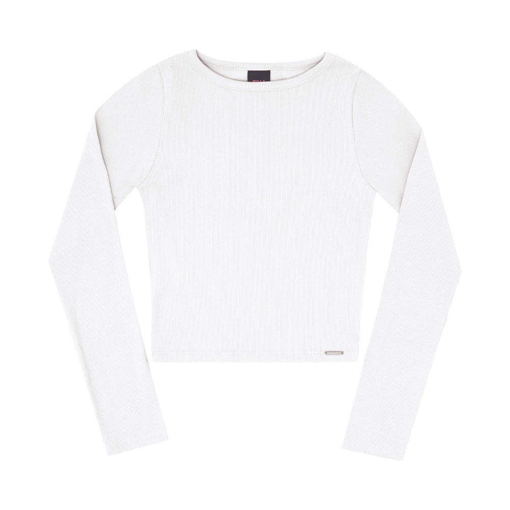 Básica que vai com todos os looks para as meninas curtirem o passeio ao shopping! Confeccionada em ribana na cor kiwi, a blusa possuí elastano leve no modelo cropped um pouquinho maior que o tradicional e manga longa.