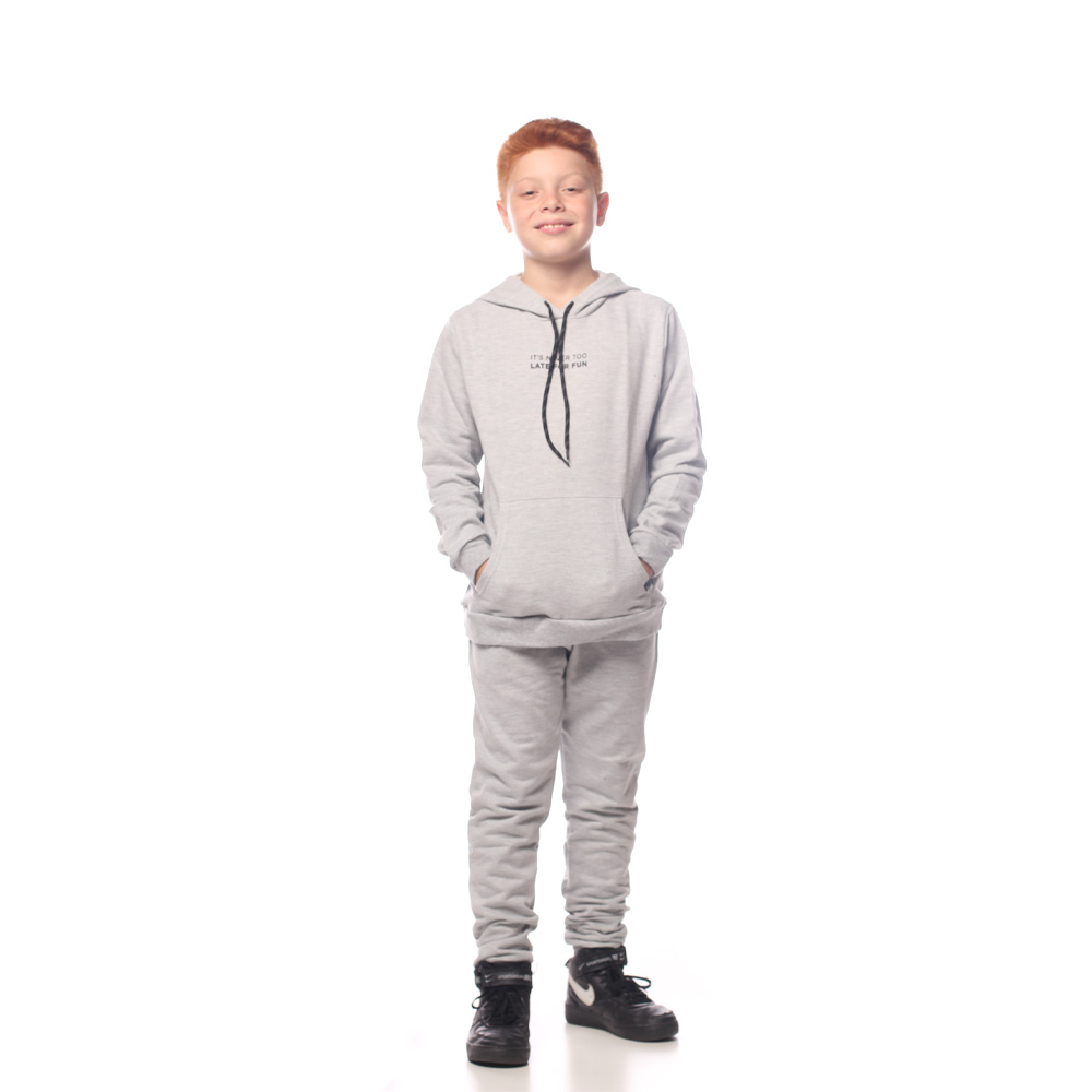 Conjunto Juvenil Menino - Mescla Cinza - 50473-567