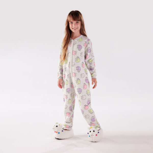 Macacão Primeiros Passos Menina - Rotativo Mescla Banana - 200107-1126