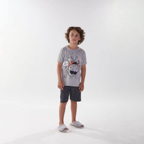 Pijama Primeiros Passos Menino - Mescla Cinza - 200252-567