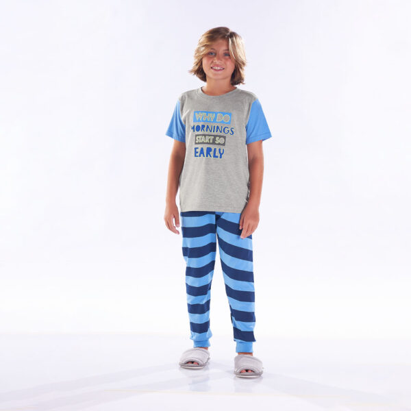 Pijama Primeiros Passos Menino - Mescla Cinza - 200455-567