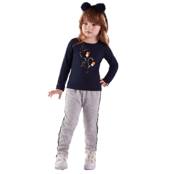 Calca Bebê Menina - Mescla Cinza - 47209-567