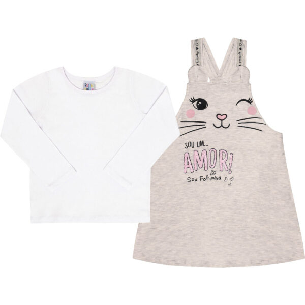 Conjunto Bebê Menina - Mescla Banana - 47216-60