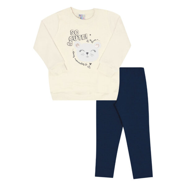 Conjunto Bebê Menina - Natural - 47226-68