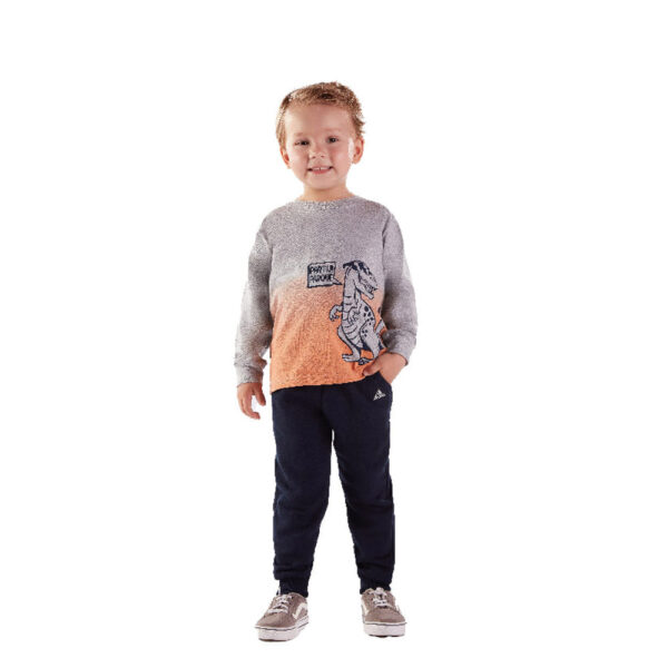 Camiseta Bebê Menino - Mescla Cinza - 47250-567