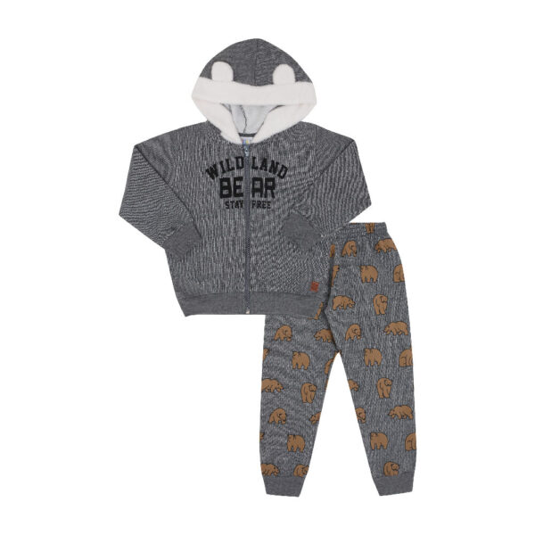 Conjunto Bebê Menino - Mescla Chumbo - 47274-455