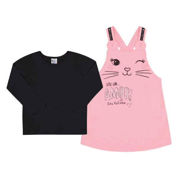 Conjunto Primeiros Passos Menina - Rosa Lumi - 47316-1183