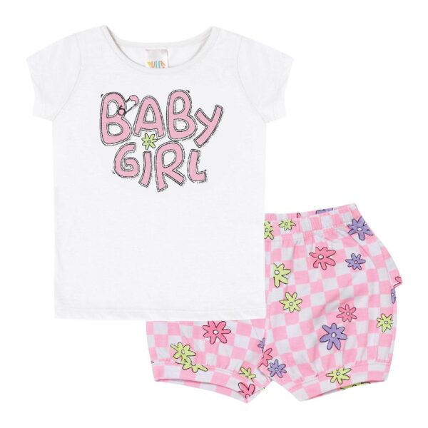 Conjunto Bebê Menina - Branco - 47612-3