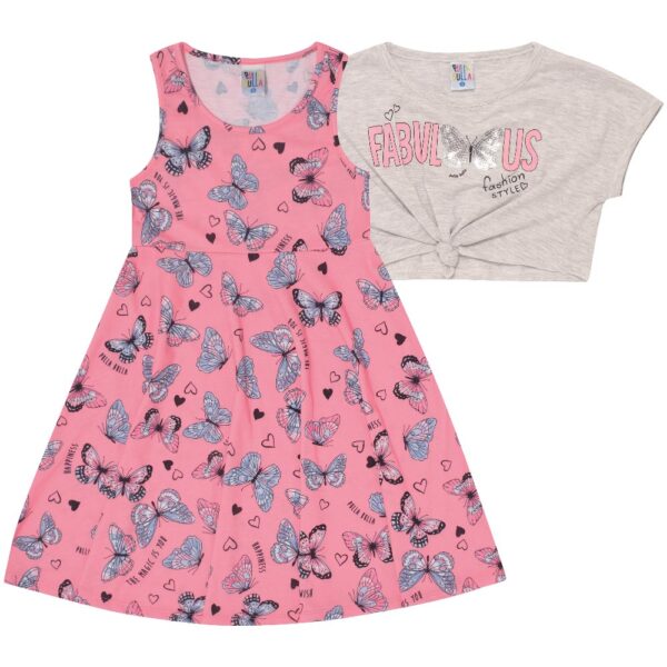 Conjunto Infantil Menina - Mescla Banana - 47820-60