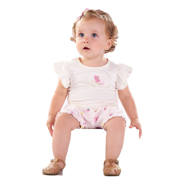 Conjunto Bebê Menina - Off White - 48621-1271