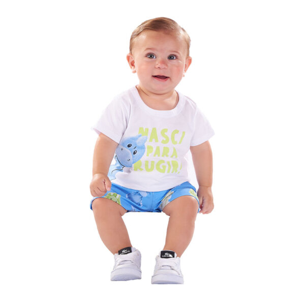 Shorts Bebê Menino - Sublimado Azul Celeste - 48656-1275