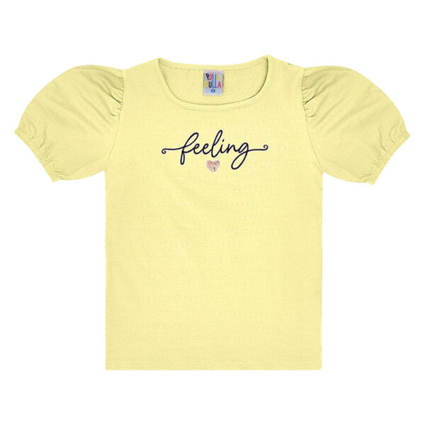 Blusa Infantil Menina - Amarelo - 48805-4