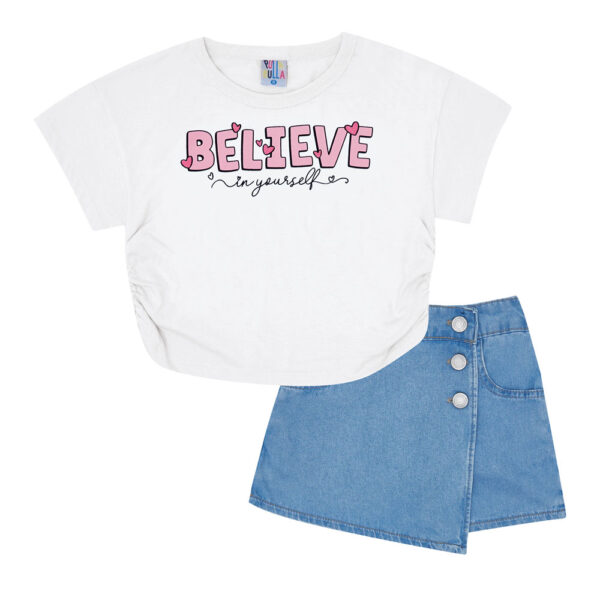 Conjunto Infantil Menina - Branco - 48835-3