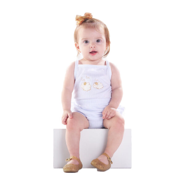 Conjunto Bebê Menina - Branco - 49115-3