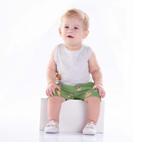 Shorts Bebê Menino - Sublimado Oliva - 49158-1286