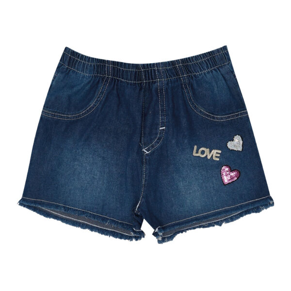 Shorts Primeiros Passos Menina - Jeans - 49205-1113