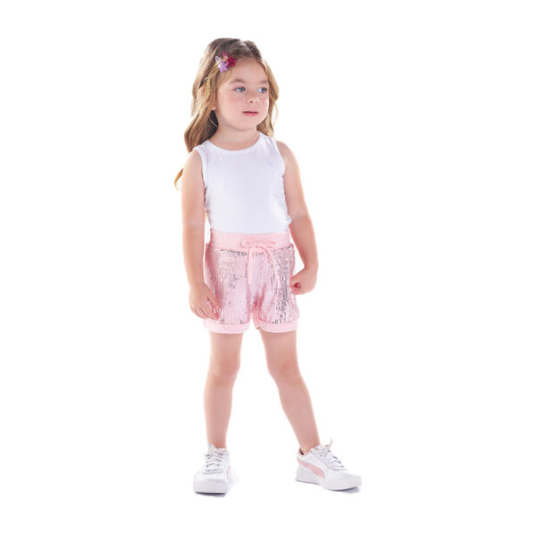 Shorts Primeiros Passos Menina - Rose - 49206-11