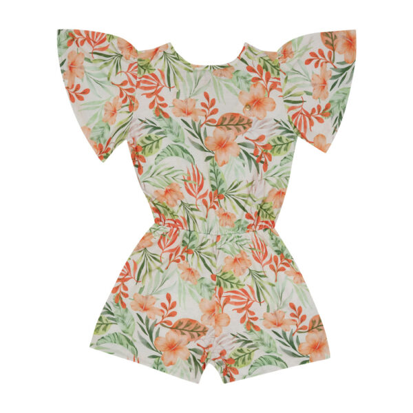 Macaquinho Infantil Menina - Sublimado Laranja - 49318-1306