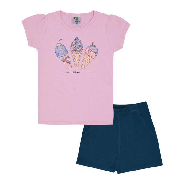 Conjunto Infantil Menina - Rosa - 49325-1