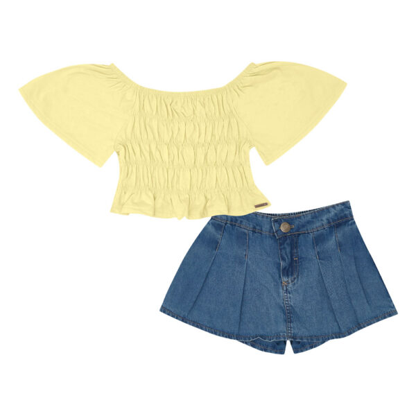 Conjunto Infantil Menina - Amarelo - 49329-4