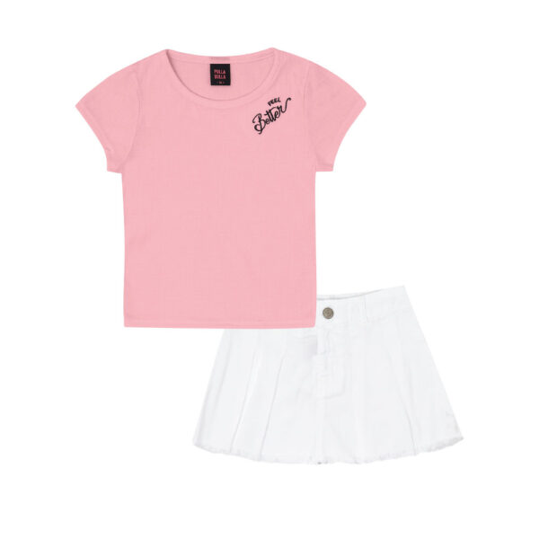Conjunto Juvenil Menina - Rosa Lumi - 49424-1183