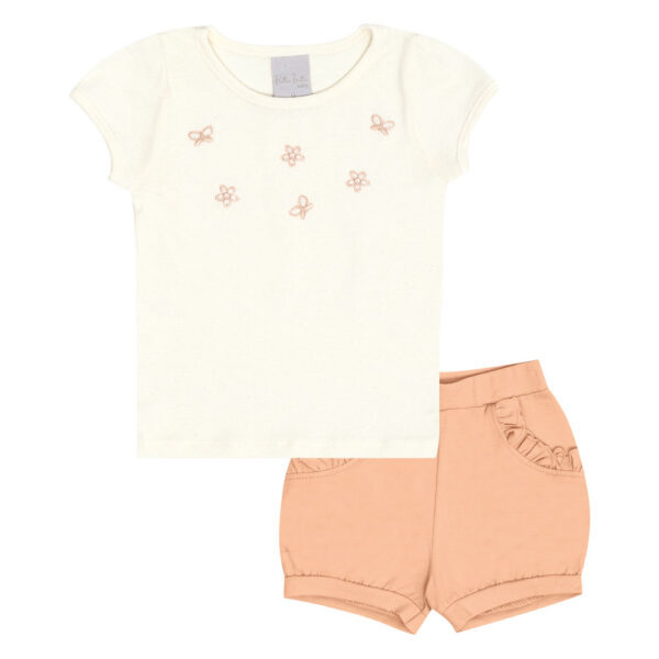 Conjunto Bebê Menina - Off White - 50517-1271