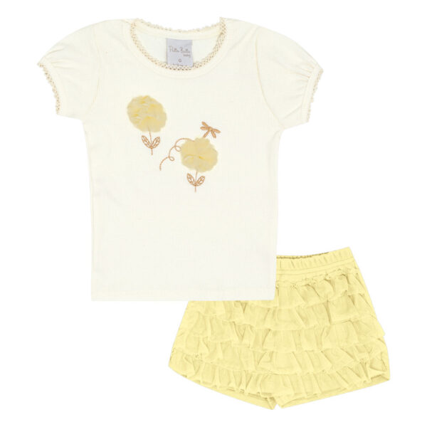 Conjunto Bebê Menina - Off White - 50522-1271