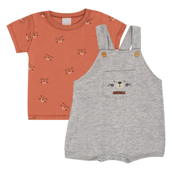 Conjunto Bebê Menino - Mescla Cinza - 50562-567