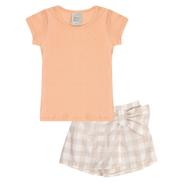 Conjunto Primeiros Passos Menina - Pessego - 50619-1292