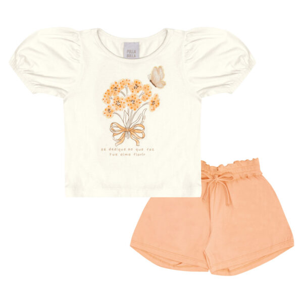 Conjunto Primeiros Passos Menina - Off White - 50626-1271