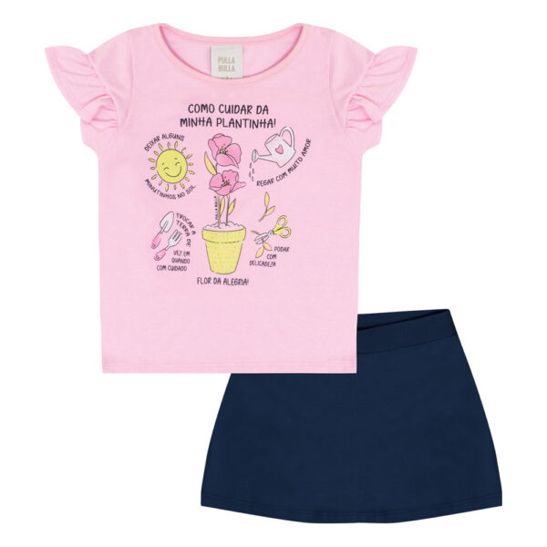 Conjunto Primeiros Passos Menina - Chiclete Lumi - 50628-1259