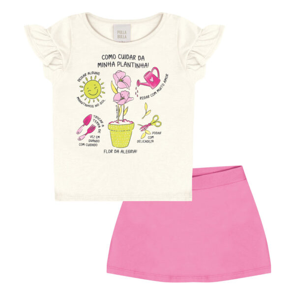 Conjunto Primeiros Passos Menina - Off White - 50628-1271