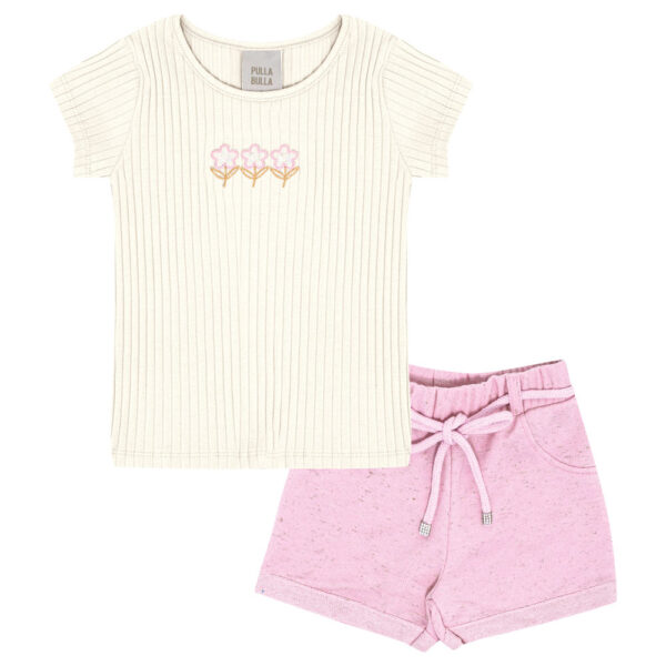 Conjunto Primeiros Passos Menina - Off White - 50630-1271