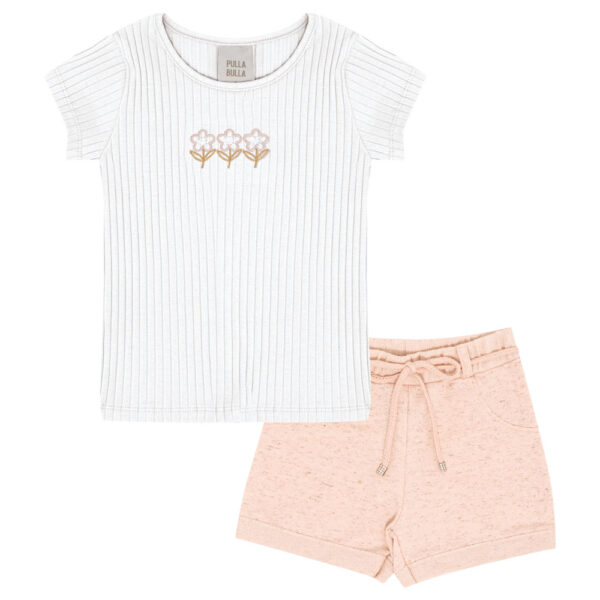 Conjunto Primeiros Passos Menina - Branco - 50630-3