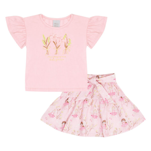 Conjunto Primeiros Passos Menina - Rose - 50631-11