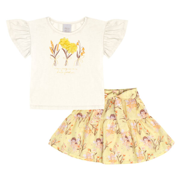 Conjunto Primeiros Passos Menina - Off White - 50631-1271