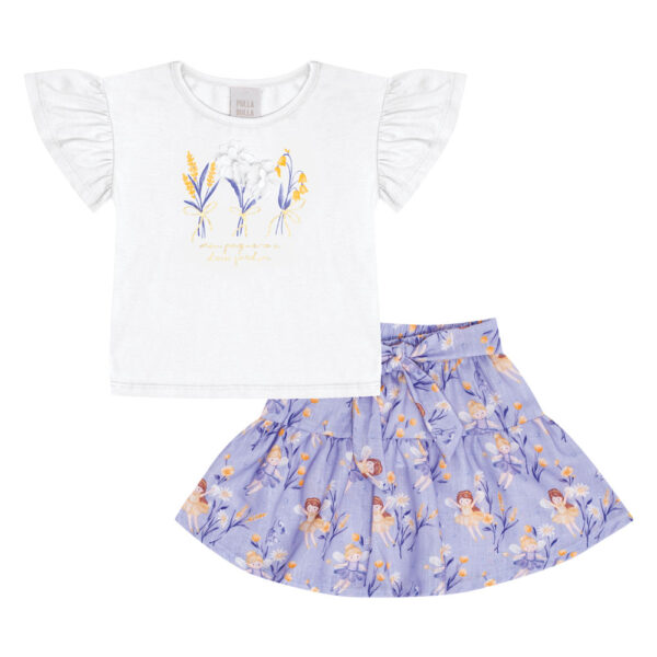 Conjunto Primeiros Passos Menina - Branco - 50631-3